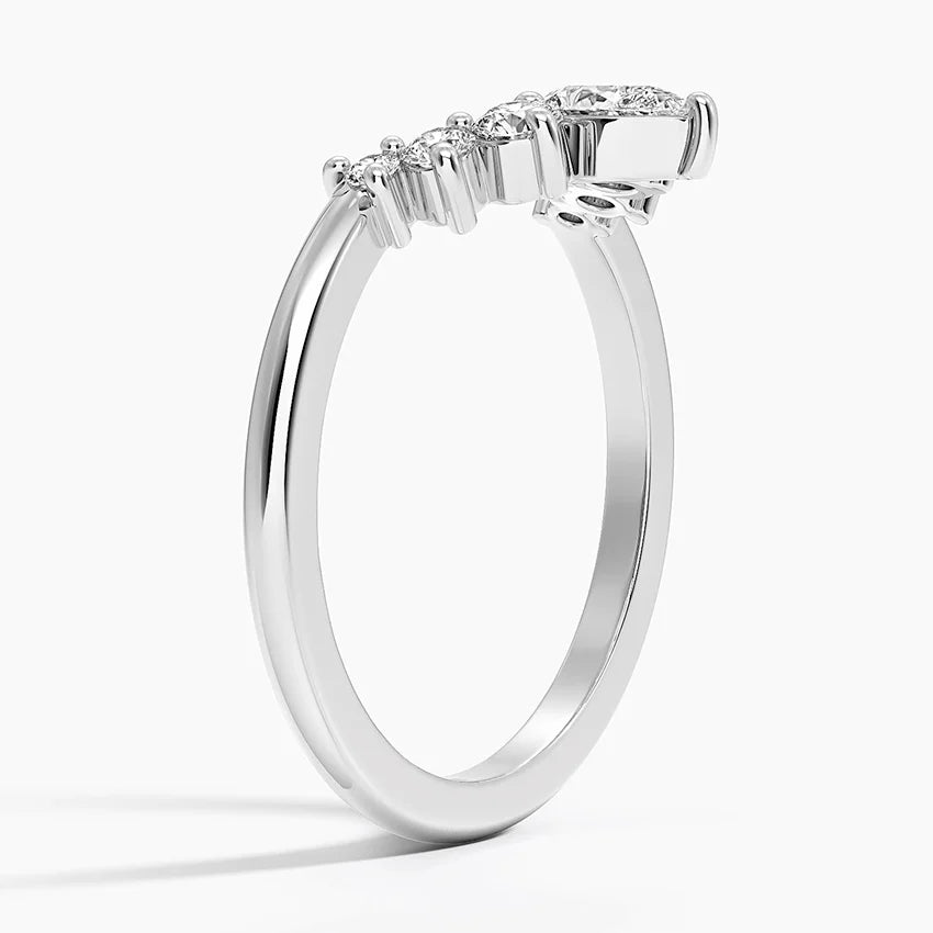 Tamamlayıcı Yüzük 0.50 Karat Yuvarlak Kesim Laboratuvar Pırlanta Yüzük 18K - Bold Diamonds