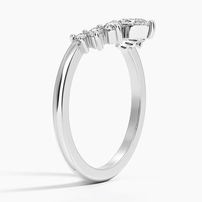 Tamamlayıcı Yüzük 0.50 Karat Yuvarlak Kesim Laboratuvar Pırlanta Yüzük 18K - Bold Diamonds
