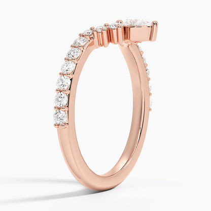 Tamamlayıcı 0.50 Karat Yuvarlak Kesim Laboratuvar Pırlanta Yüzük 18K - Bold Diamonds
