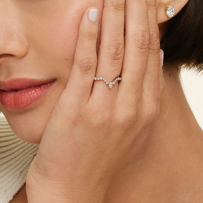 Tamamlayıcı 0.50 Karat Yuvarlak Kesim Laboratuvar Pırlanta Yüzük 18K - Bold Diamonds