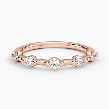 Yarım Tur 0,50 Karat Yuvarlak Kesim Laboratuvar Pırlanta Yüzük 18K - Bold Diamonds