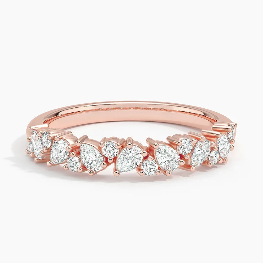 Yarım Tur 0.50 Karat Yuvarlak Kesim Laboratuvar Pırlanta Yüzük 18K - Bold Diamonds