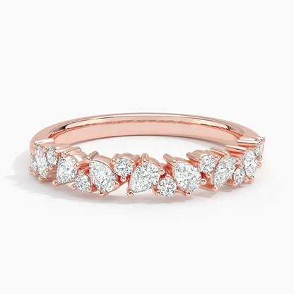 Yarım Tur 0.50 Karat Yuvarlak Kesim Laboratuvar Pırlanta Yüzük 18K - Bold Diamonds