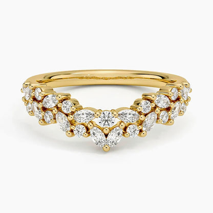 Tamamlayıcı 0,50 Karat Yuvarlak Kesim Laboratuvar Pırlanta Yüzük 18K - Bold Diamonds