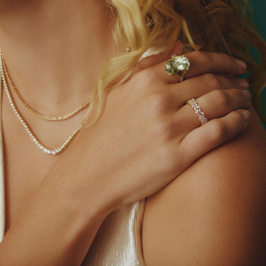 Tam Tur 0,50 Karat Yuvarlak Kesim Laboratuvar Pırlanta Yüzük 18K - Bold Diamonds