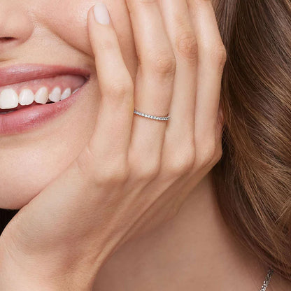 Tam Tur Yüzük 0.50 Karat Yuvarlak Kesim Laboratuvar Pırlanta Yüzük 18K - Bold Diamonds
