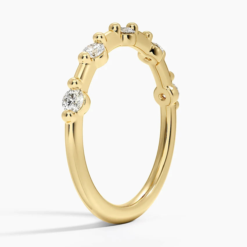 Pırlanta Alyans 0.50 Karat Yuvarlak Kesim Laboratuvar Pırlanta Yüzük 18K - Bold Diamonds