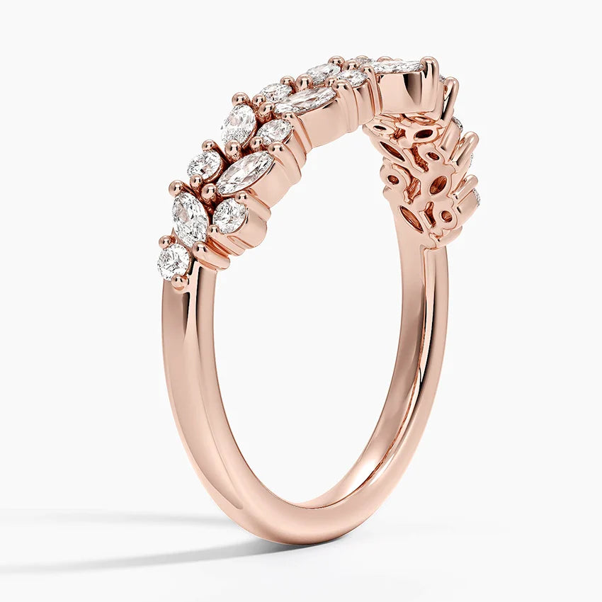 Tamamlayıcı 0,50 Karat Yuvarlak Kesim Laboratuvar Pırlanta Yüzük 18K - Bold Diamonds