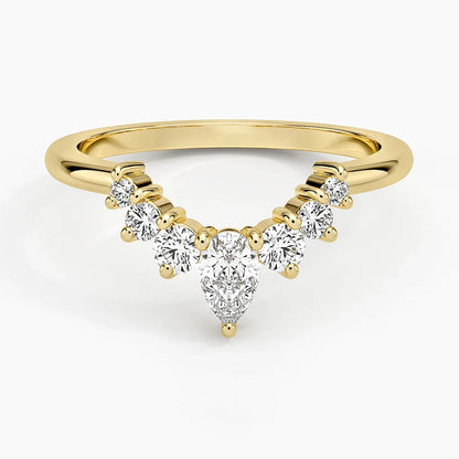 Tamamlayıcı Yüzük 0.50 Karat Yuvarlak Kesim Laboratuvar Pırlanta Yüzük 18K - Bold Diamonds