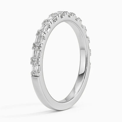 Yarım Tur 0,50 Karat Baget Kesim Laboratuvar Pırlanta Yüzük 18K - Bold Diamonds