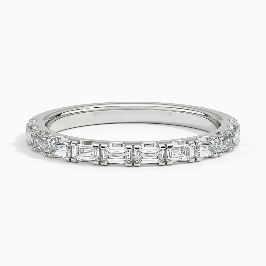 Yarım Tur 0,50 Karat Baget Kesim Laboratuvar Pırlanta Yüzük 18K - Bold Diamonds