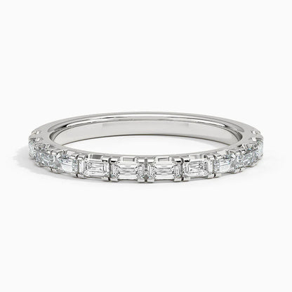 Yarım Tur 0,50 Karat Baget Kesim Laboratuvar Pırlanta Yüzük 18K - Bold Diamonds