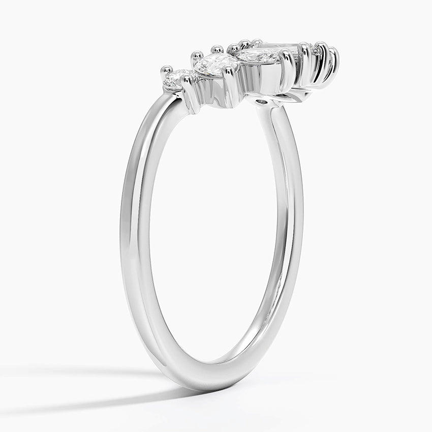 Tamamlayıcı 0,50 Karat Baget Kesim Laboratuvar Pırlanta Yüzük 18K - Bold Diamonds