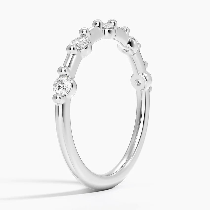 Pırlanta Alyans 0.50 Karat Yuvarlak Kesim Laboratuvar Pırlanta Yüzük 18K - Bold Diamonds