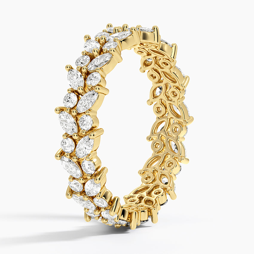 Tam Tur 0,50 Karat Yuvarlak Kesim Laboratuvar Pırlanta Yüzük 18K - Bold Diamonds