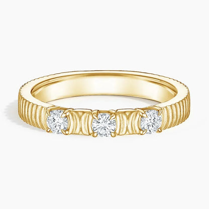 Özel Tasarım 0,50 Karat Yuvarlak Kesim Laboratuvar Pırlanta Yüzük 18K - Bold Diamonds