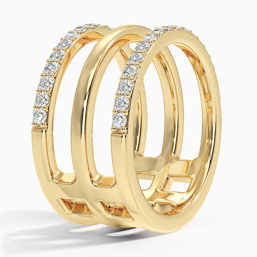 Alyans 0,50 Karat Yuvarlak Kesim Laboratuvar Pırlanta Yüzük 18K - Bold Diamonds