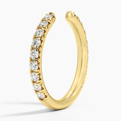 Tamamlayıcı 0.50 Karat Yuvarlak Kesim Laboratuvar Pırlanta Yüzük 18K - Bold Diamonds