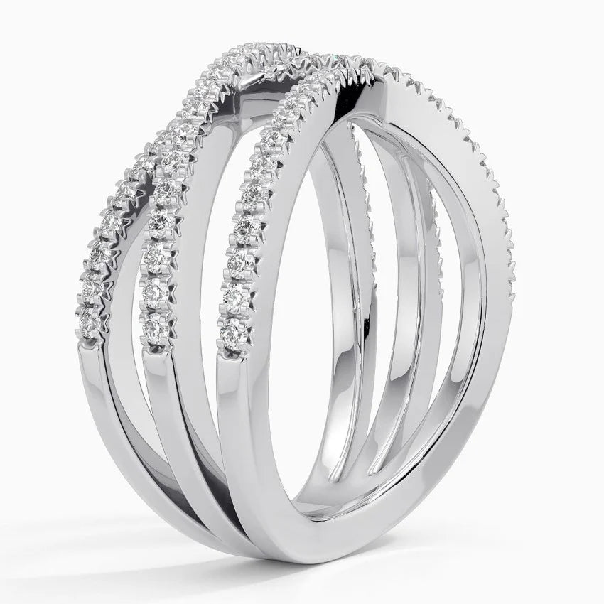 Özel Tasarım 0,50 Karat Yuvarlak Kesim Laboratuvar Pırlanta Yüzük 18K - Bold Diamonds