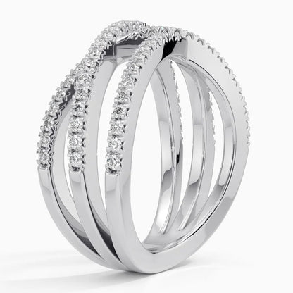 Özel Tasarım 0,50 Karat Yuvarlak Kesim Laboratuvar Pırlanta Yüzük 18K - Bold Diamonds