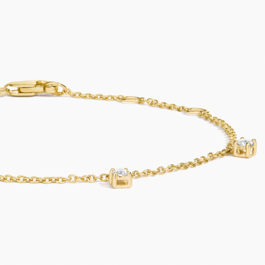 Sallanan Pırlanta Model 0.50 Karat Yuvarlak Kesim Laboratuvar Pırlanta Bileklik 18K - Bold Diamonds