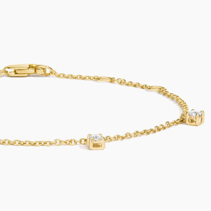 Sallanan Pırlanta Model 0.50 Karat Yuvarlak Kesim Laboratuvar Pırlanta Bileklik 18K - Bold Diamonds