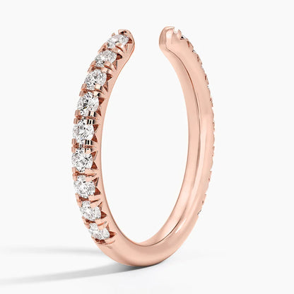 Tamamlayıcı 0.50 Karat Yuvarlak Kesim Laboratuvar Pırlanta Yüzük 18K - Bold Diamonds