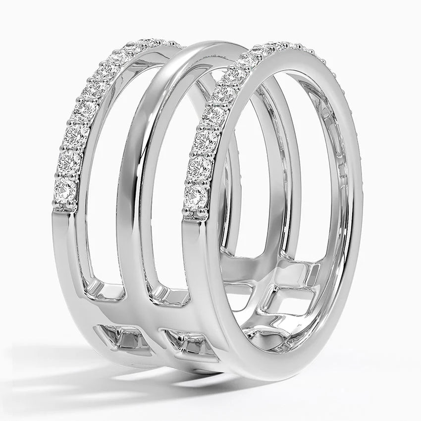 Alyans 0,50 Karat Yuvarlak Kesim Laboratuvar Pırlanta Yüzük 18K - Bold Diamonds