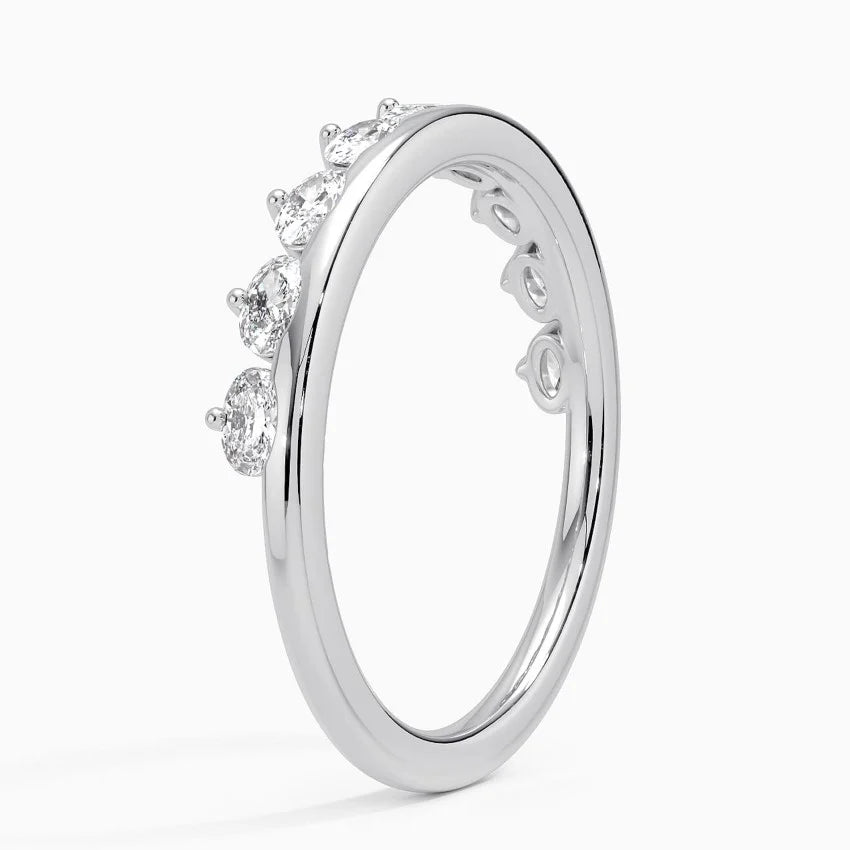 Yarım Tur 0,50 Karat Yuvarlak Kesim Laboratuvar Pırlanta Yüzük 18K - Bold Diamonds