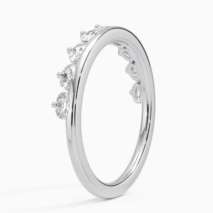 Yarım Tur 0,50 Karat Yuvarlak Kesim Laboratuvar Pırlanta Yüzük 18K - Bold Diamonds