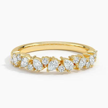 Yarım Tur 0.50 Karat Yuvarlak Kesim Laboratuvar Pırlanta Yüzük 18K - Bold Diamonds