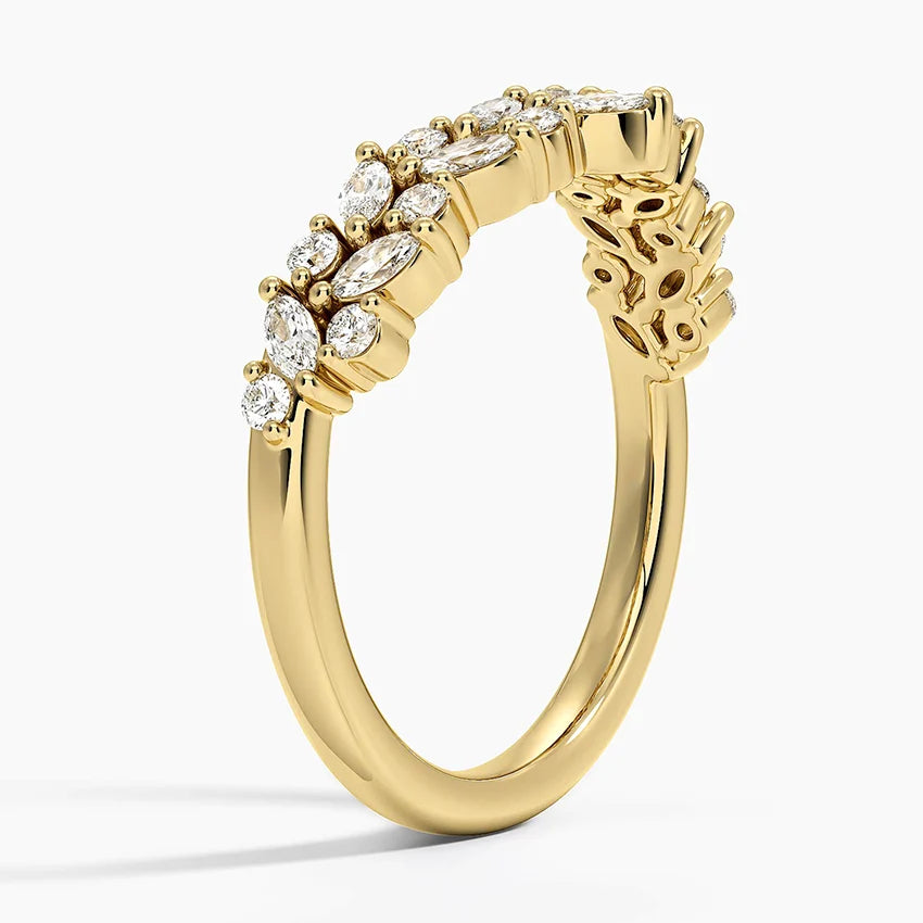 Tamamlayıcı 0,50 Karat Yuvarlak Kesim Laboratuvar Pırlanta Yüzük 18K - Bold Diamonds
