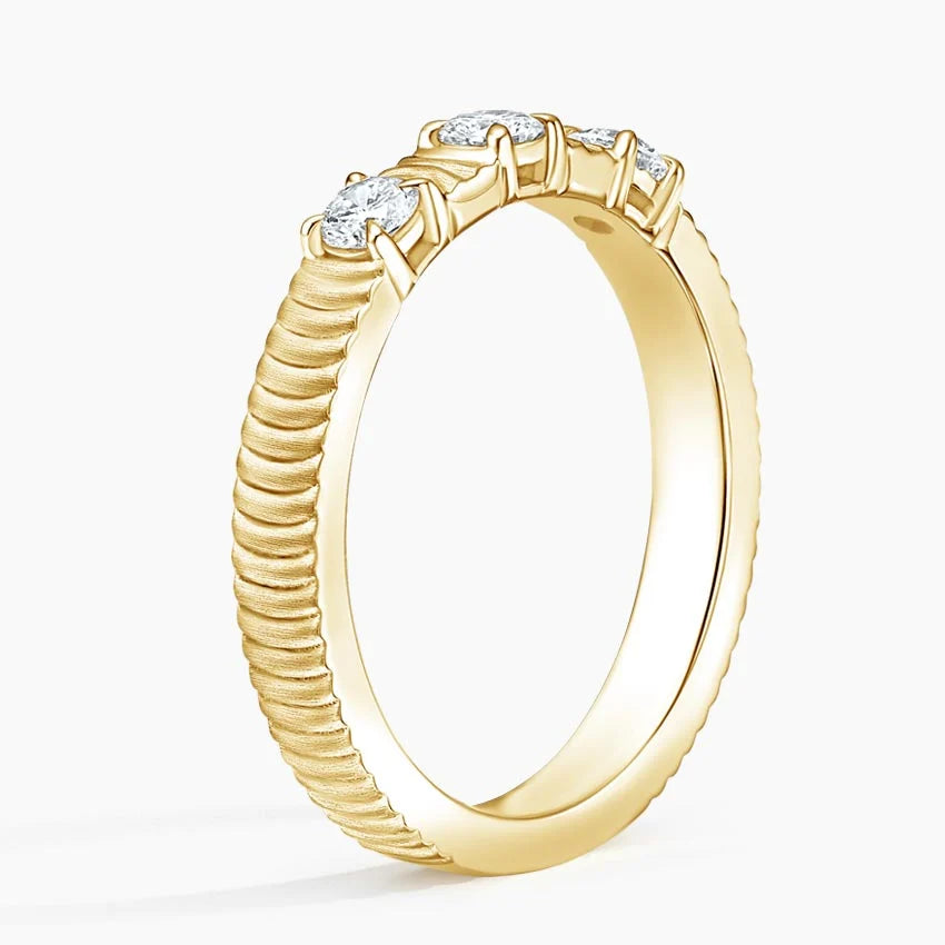 Özel Tasarım 0,50 Karat Yuvarlak Kesim Laboratuvar Pırlanta Yüzük 18K - Bold Diamonds