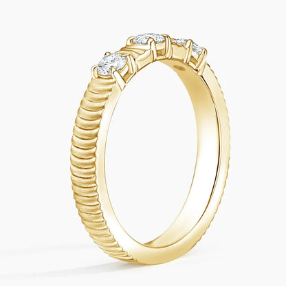 Özel Tasarım 0,50 Karat Yuvarlak Kesim Laboratuvar Pırlanta Yüzük 18K - Bold Diamonds