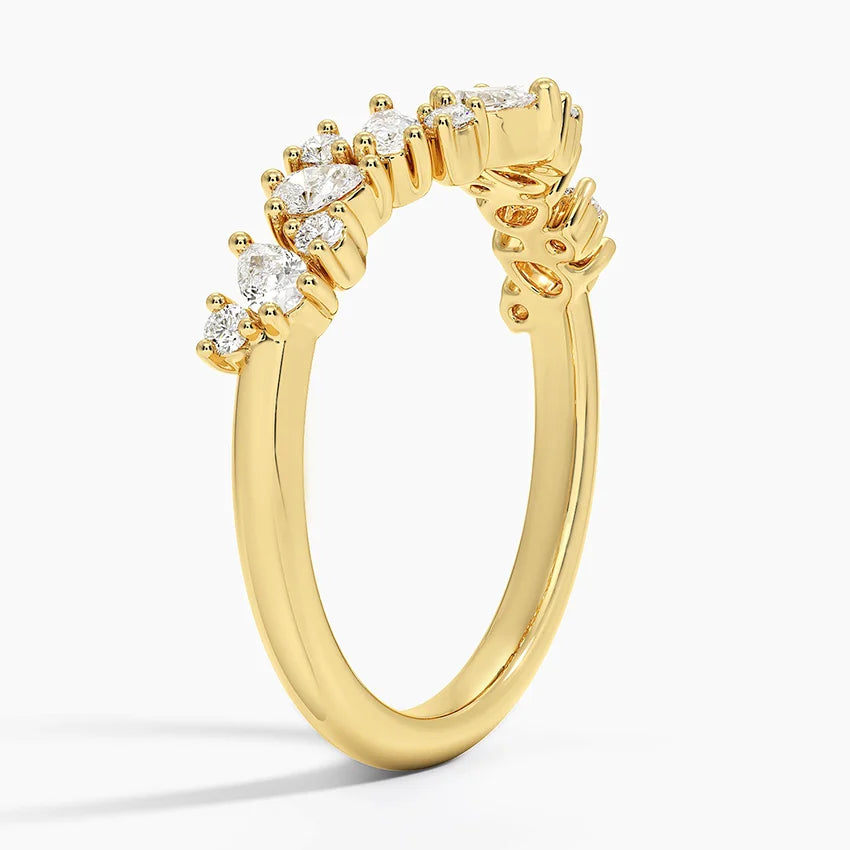 Tamamlayıcı 0,50 Karat Damla Kesim Laboratuvar Pırlanta Yüzük 18K - Bold Diamonds