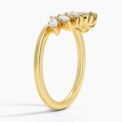 Tamamlayıcı 0,50 Karat Yuvarlak Kesim Laboratuvar Pırlanta Yüzük 18K - Bold Diamonds