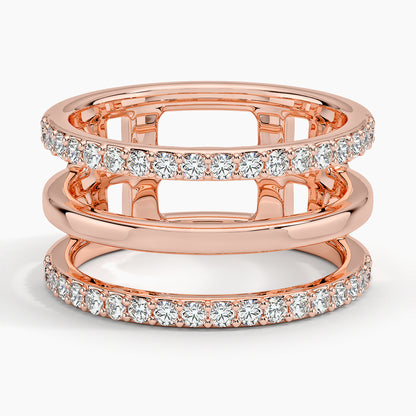Alyans 0,50 Karat Yuvarlak Kesim Laboratuvar Pırlanta Yüzük 18K - Bold Diamonds