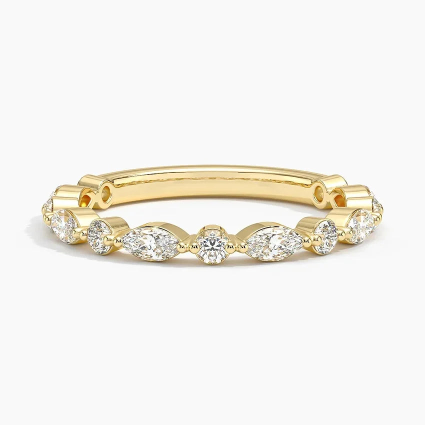 Pırlanta Yüzük 0.50 Karat Yuvarlak Kesim Laboratuvar Pırlanta Yüzük 18K - Bold Diamonds