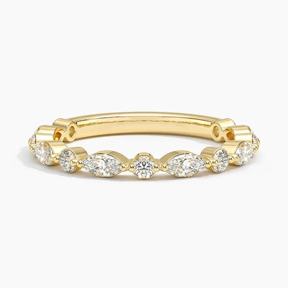 Pırlanta Yüzük 0.50 Karat Yuvarlak Kesim Laboratuvar Pırlanta Yüzük 18K - Bold Diamonds