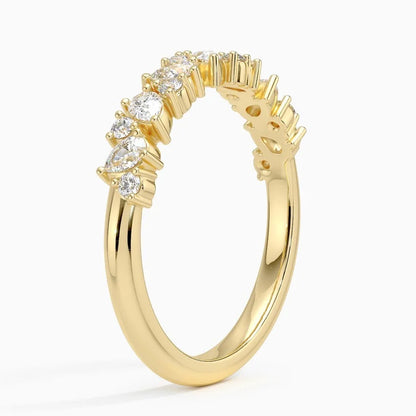 Yarım Tur 0.50 Karat Yuvarlak Kesim Laboratuvar Pırlanta Yüzük 18K - Bold Diamonds