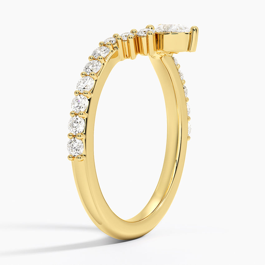 Tamamlayıcı 0.50 Karat Yuvarlak Kesim Laboratuvar Pırlanta Yüzük 18K - Bold Diamonds