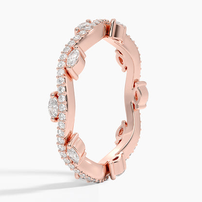 Pırlanta Alyans 0.50 Karat Marquise Kesim Laboratuvar Pırlanta Yüzük 18K - Bold Diamonds