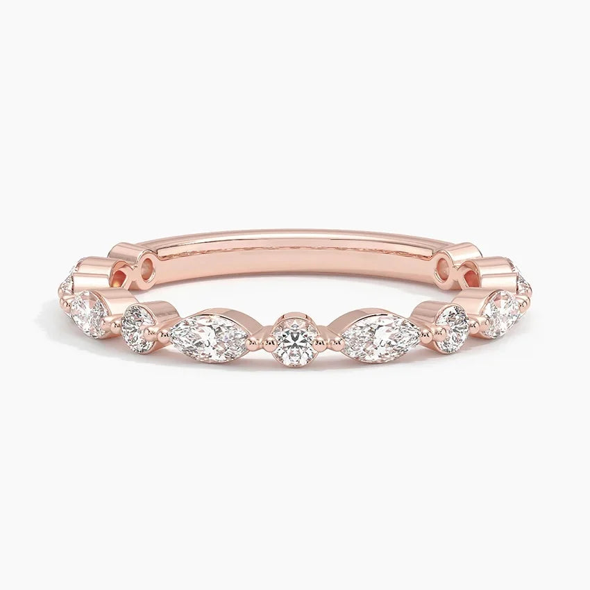 Pırlanta Yüzük 0.50 Karat Yuvarlak Kesim Laboratuvar Pırlanta Yüzük 18K - Bold Diamonds