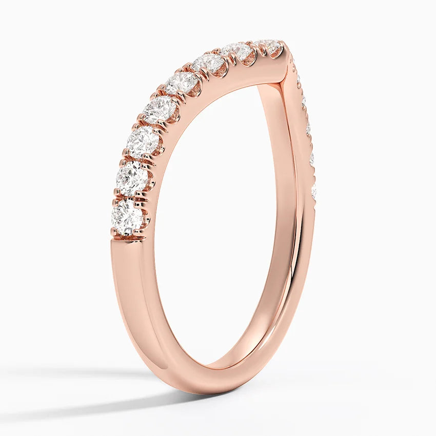 Tamamlayıcı Yüzük 0.50 Karat Yuvarlak Kesim Laboratuvar Pırlanta Yüzük 18K - Bold Diamonds