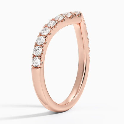 Tamamlayıcı Yüzük 0.50 Karat Yuvarlak Kesim Laboratuvar Pırlanta Yüzük 18K - Bold Diamonds