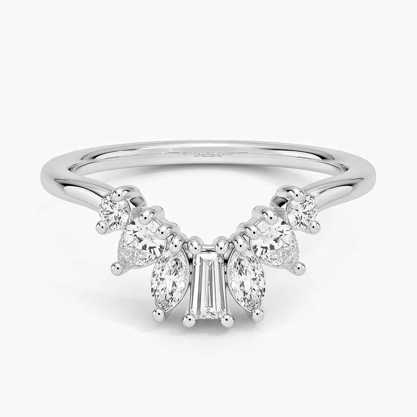 Tamamlayıcı 0,50 Karat Baget Kesim Laboratuvar Pırlanta Yüzük 18K - Bold Diamonds