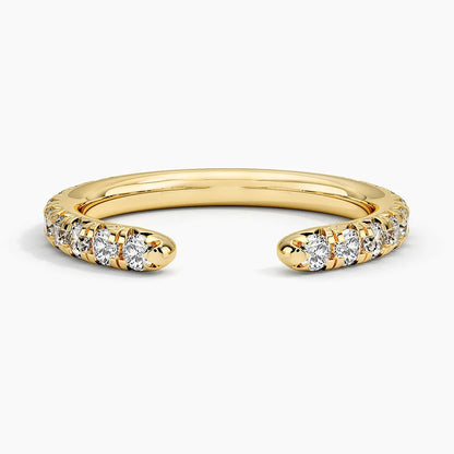 Tamamlayıcı 0.50 Karat Yuvarlak Kesim Laboratuvar Pırlanta Yüzük 18K - Bold Diamonds