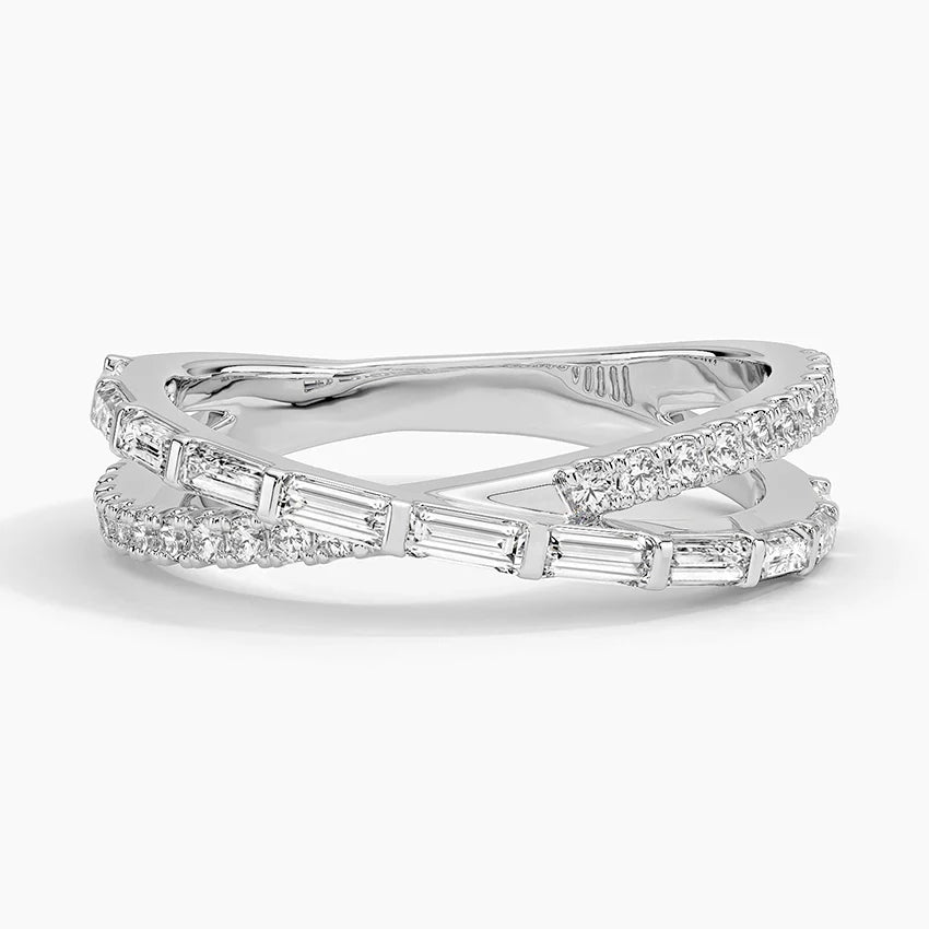 Özel Tasarım Pırlanta 0,50 Karat Baget Kesim Laboratuvar Pırlanta Yüzük 18K - Bold Diamonds