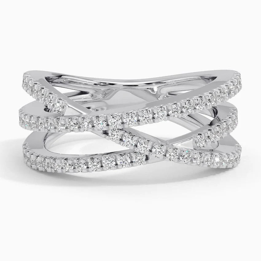 Özel Tasarım 0,50 Karat Yuvarlak Kesim Laboratuvar Pırlanta Yüzük 18K - Bold Diamonds
