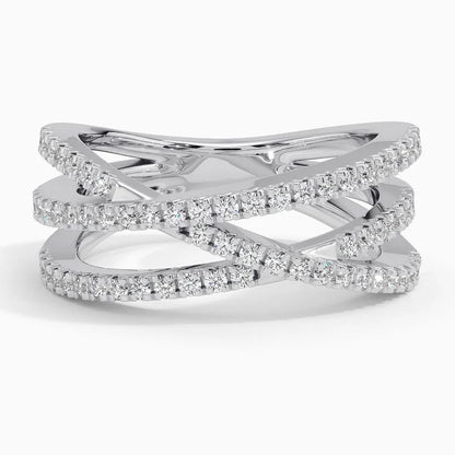 Özel Tasarım 0,50 Karat Yuvarlak Kesim Laboratuvar Pırlanta Yüzük 18K - Bold Diamonds